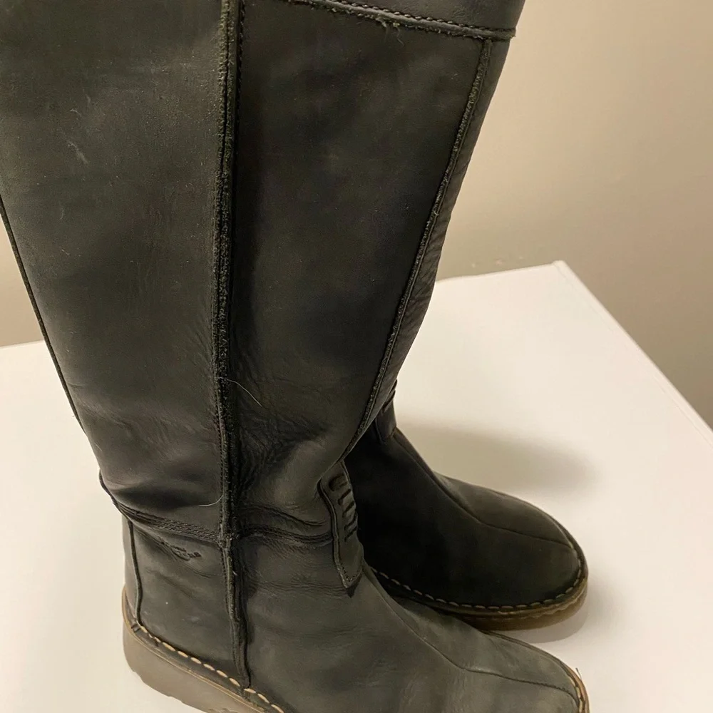 Women's Black Leather Dr. Martens Boots